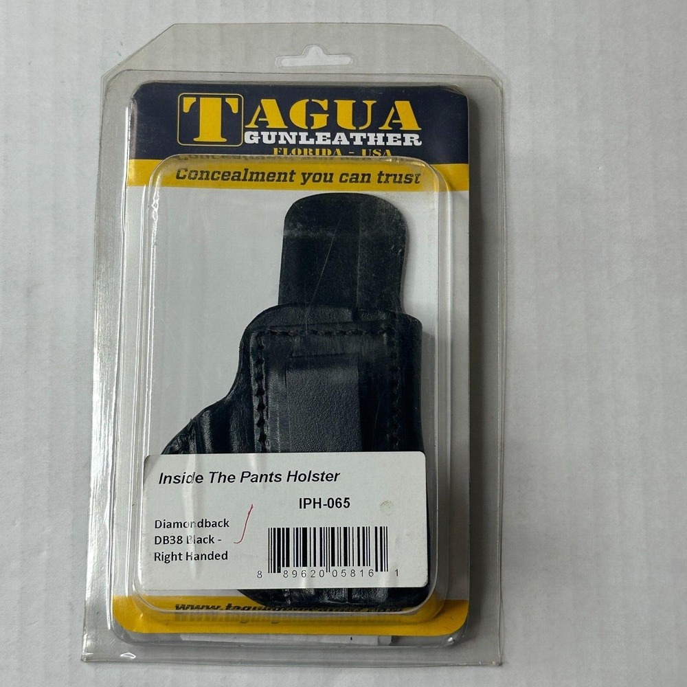 Tagua IPH-065 Diamondback DB38 Inside Pants Holster Black Right Handed Leather